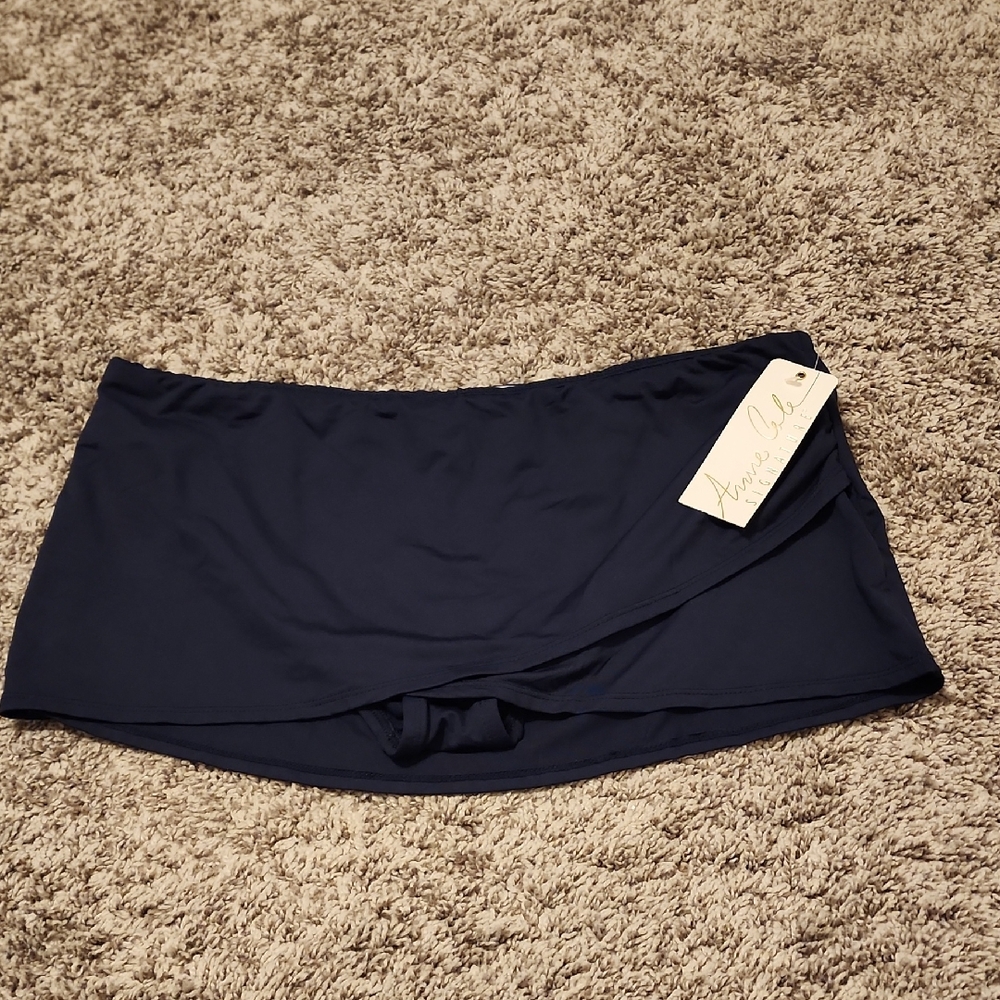 Anne Cole Dark Blue Swim Skirt